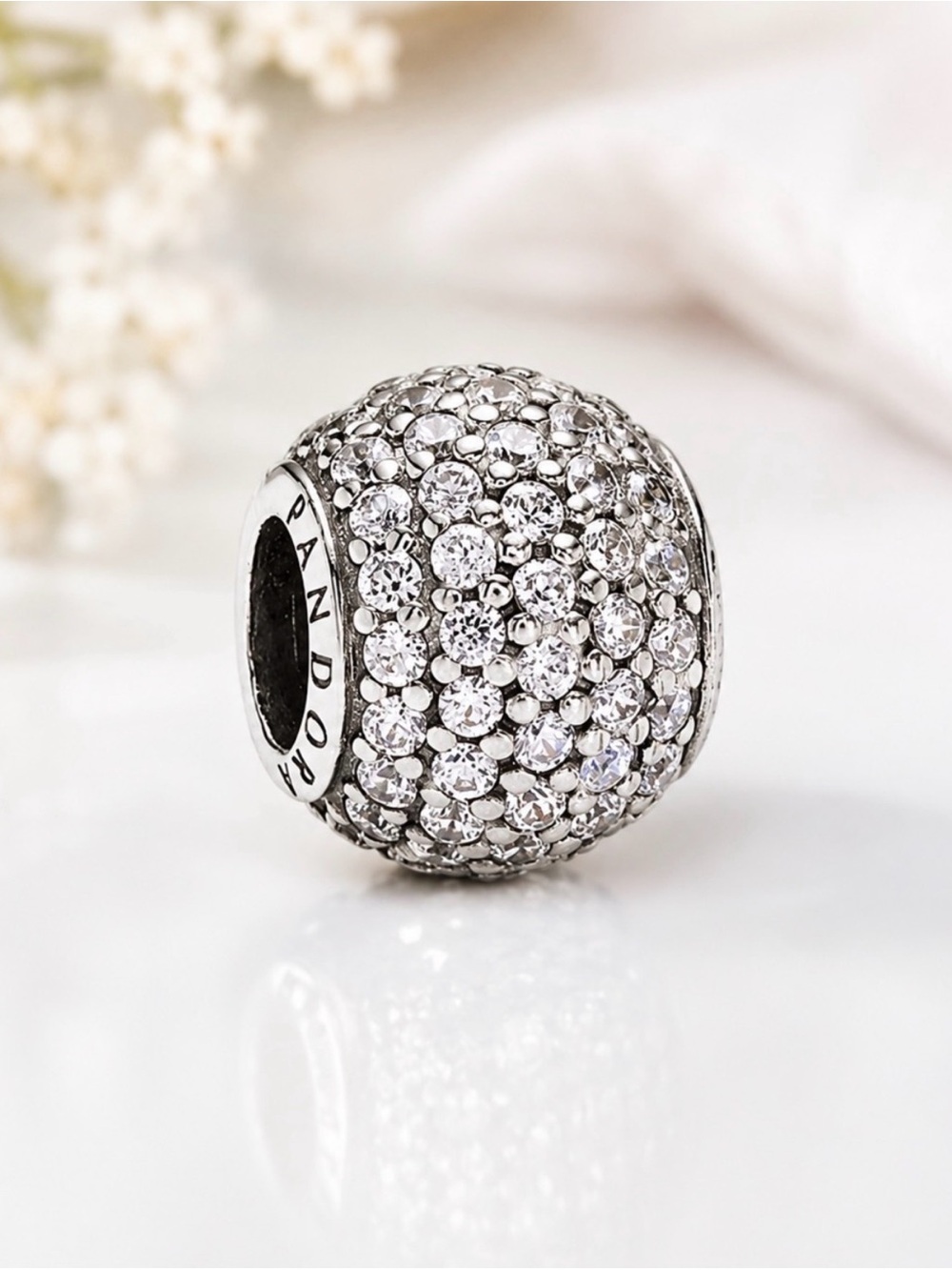 Pandora Silver Pavé Crystal Charm - Clear
